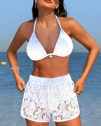 Sofía™ | Elegant Solid Lace Bikini