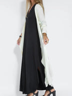 Maxi Dress Without Sleeves with V-Neck and Slit Plus Sizes