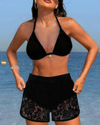 Sofía™ | Elegant Solid Lace Bikini