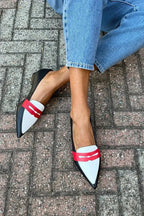 BICOLORED POINTED SLIPPERS