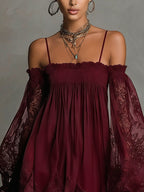 Camille | Elegant Lace Off Shoulder Mini Dress