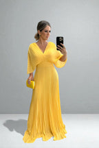 The Amara Pleated Maxi Dress