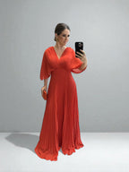 The Amara Pleated Maxi Dress