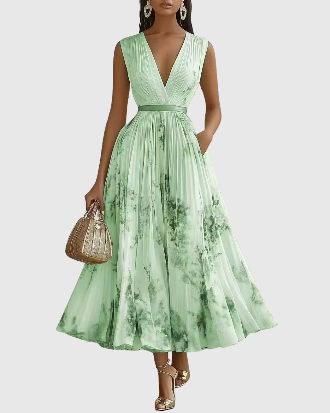 Siena™ | Elegant Pleated Maxi Dress