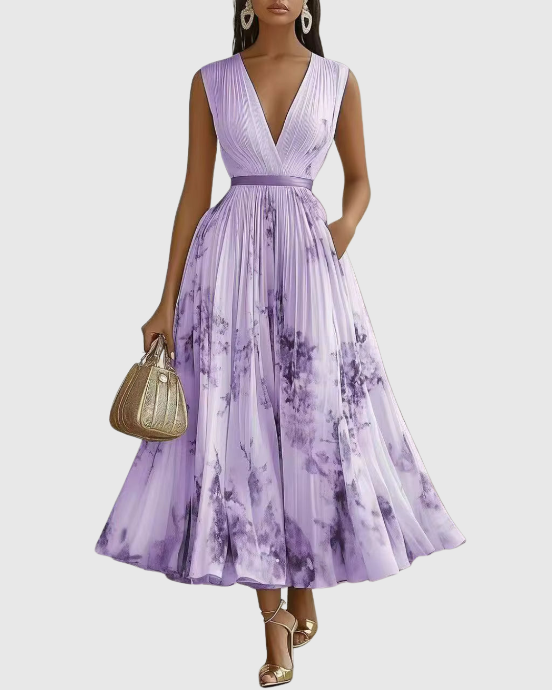 Siena™ | Elegant Pleated Maxi Dress