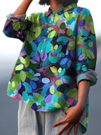 Adriana | Summer Forest Art Printed Women's Casual Shirt