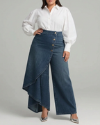 Audrey | Denim Wrap Trousers