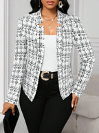 Ellie™ - Chic Plaid Blazer
