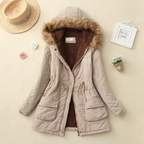 Therelle™ - Autumn/Winter Jacket with Hood, Embroidery, and Fitted Cut