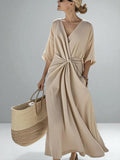 The Elara Twist Maxi Dress