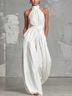 Women's Elegant Sleeveless Halter-neck Jumpsuit