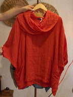 Tanith - Relaxed Fit 3/4 Sleeve Draped Neck Blouse