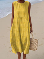 Beatrice - Elegant Sleeveless Dress with Pockets