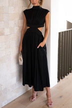 Quincy | Midi Dress with Cut-Out and Pockets