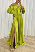 Keren™ | Elegant Pleated Maxi Dress