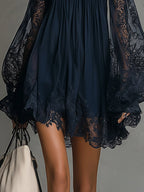 Camille | Elegant Lace Off Shoulder Mini Dress