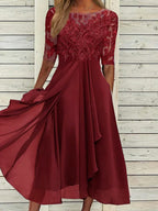 Puck™ | Elegant Lace Midi Dress