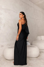 Estella - One-Sleeve Elegant Wedding Guest Maxi Dress