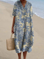 Merel | Vintage Floral Maxi Dress