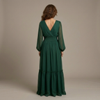 Maria - Chiffon Dress with V-Neck