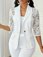 Layla™ - Contrast Lace Blazer