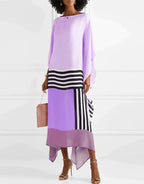 Xyrelvyn – Elegant Colorblock Maxi Dress