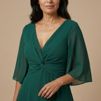 Lucía - Chiffon Dress with V-Neck