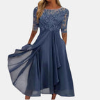 Rhonda | Elegant Lace Wedding Guest Maxi Dress