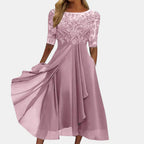 Rhonda | Elegant Lace Wedding Guest Maxi Dress