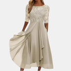 Rhonda | Elegant Lace Wedding Guest Maxi Dress