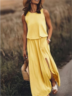Minerva - Sleeveless Maxi Gown