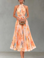 Halter™ - Maxi Dress with Print
