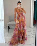 Giselle | Enchanting Wedding Guest Maxi Dress with Floral Print