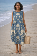 Eva | Geometric Midi Dress