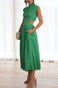 Quincy | Midi Dress with Cut-Out and Pockets
