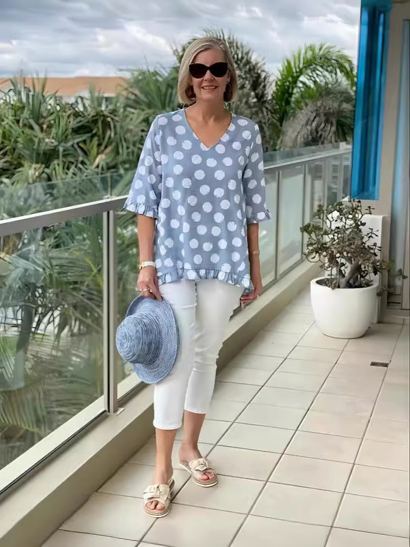 Stylish V-Neck Blouse
