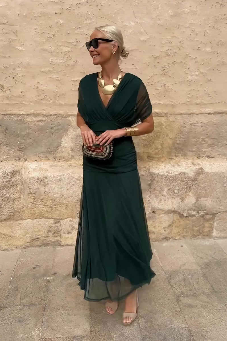Lorenza™ | Elegant Maxi Wedding Guest Dress