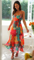 Julian - Sexy Strap Floral Print Dress