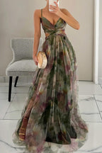 Giselle | Enchanting Wedding Guest Maxi Dress with Floral Print