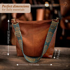 Charming Vintage Leather Bag with Shoulder Strap | Tamar's Vintage Charm