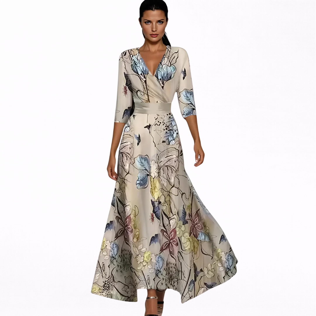 Emilia | Elegant Floral Summer Maxi Dress
