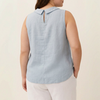 Maria | Sleeveless Roll Collar Top