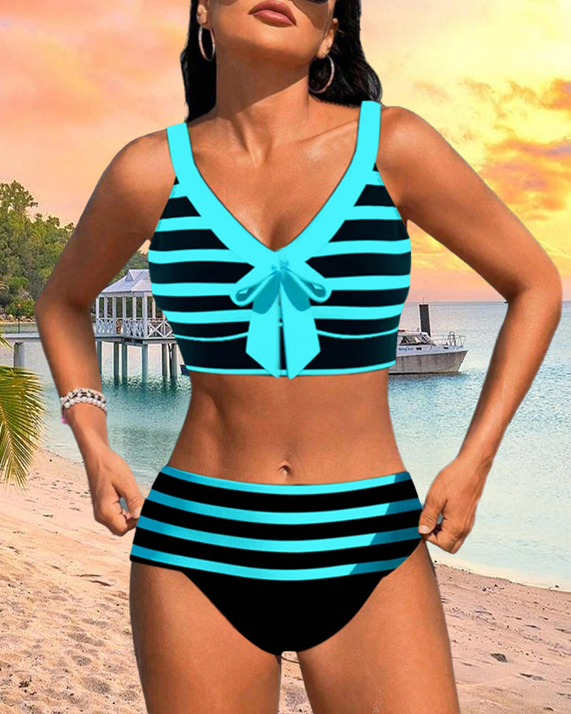 Martina™ | High Waist Striped Bikini