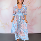 MARGA | ELEGANT SUMMER DRESS WITH V-NECK
