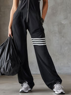 Giada | Retro Sports Jumpsuit with Hood and Stripes