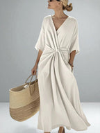 The Elara Twist Maxi Dress