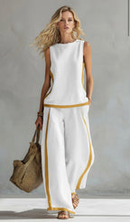Marlene | Elegant Wide Leg Two Piece Summer Set