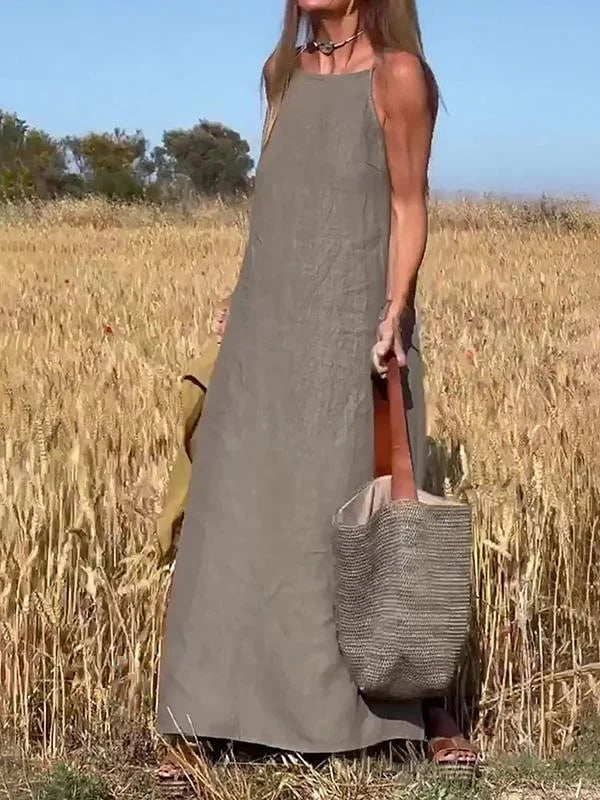 Casual Sleeveless Long Dress for Women