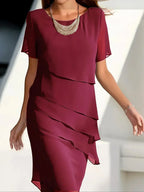 Monika - Short Sleeve Midi Dress