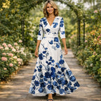 Fleur™ | Elegant Flower Dress with V-neck